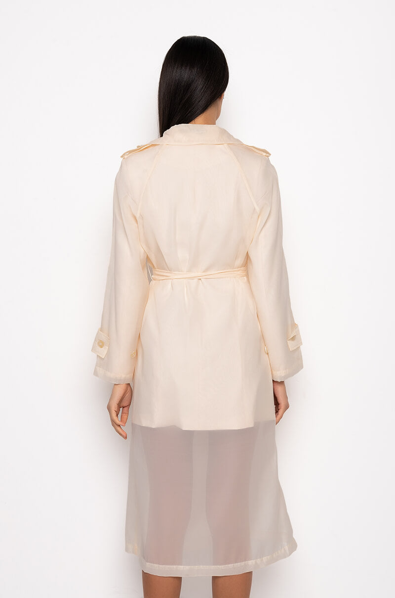 CHIFFON CHATEAU MESH TRENCH