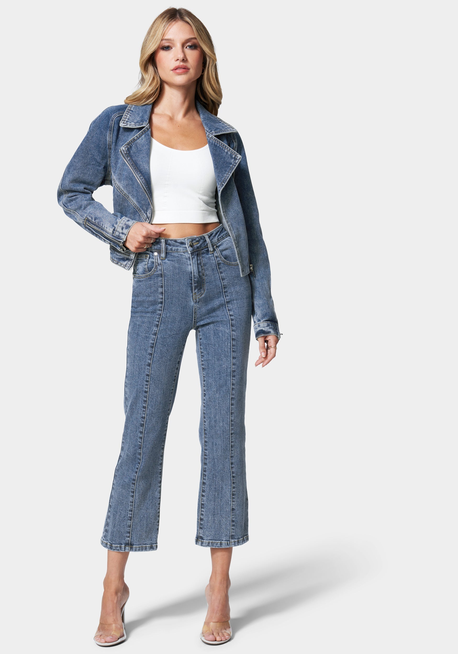 Seamed Straight Leg Jean