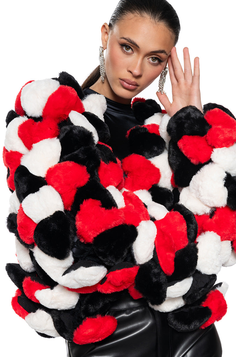 QUEEN OF HEARTS PLUSH CARDIGAN