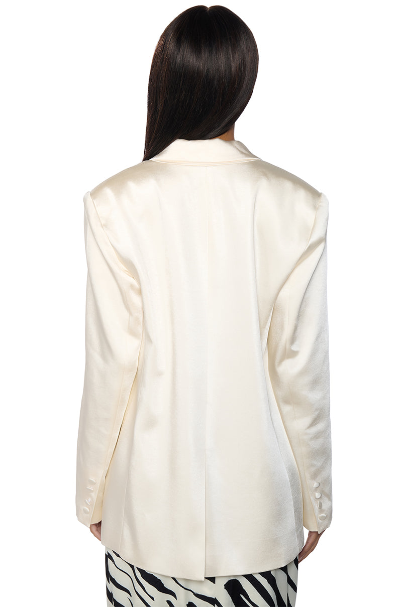 BELMOND SATIN OVERSIZED DRESSY BLAZER