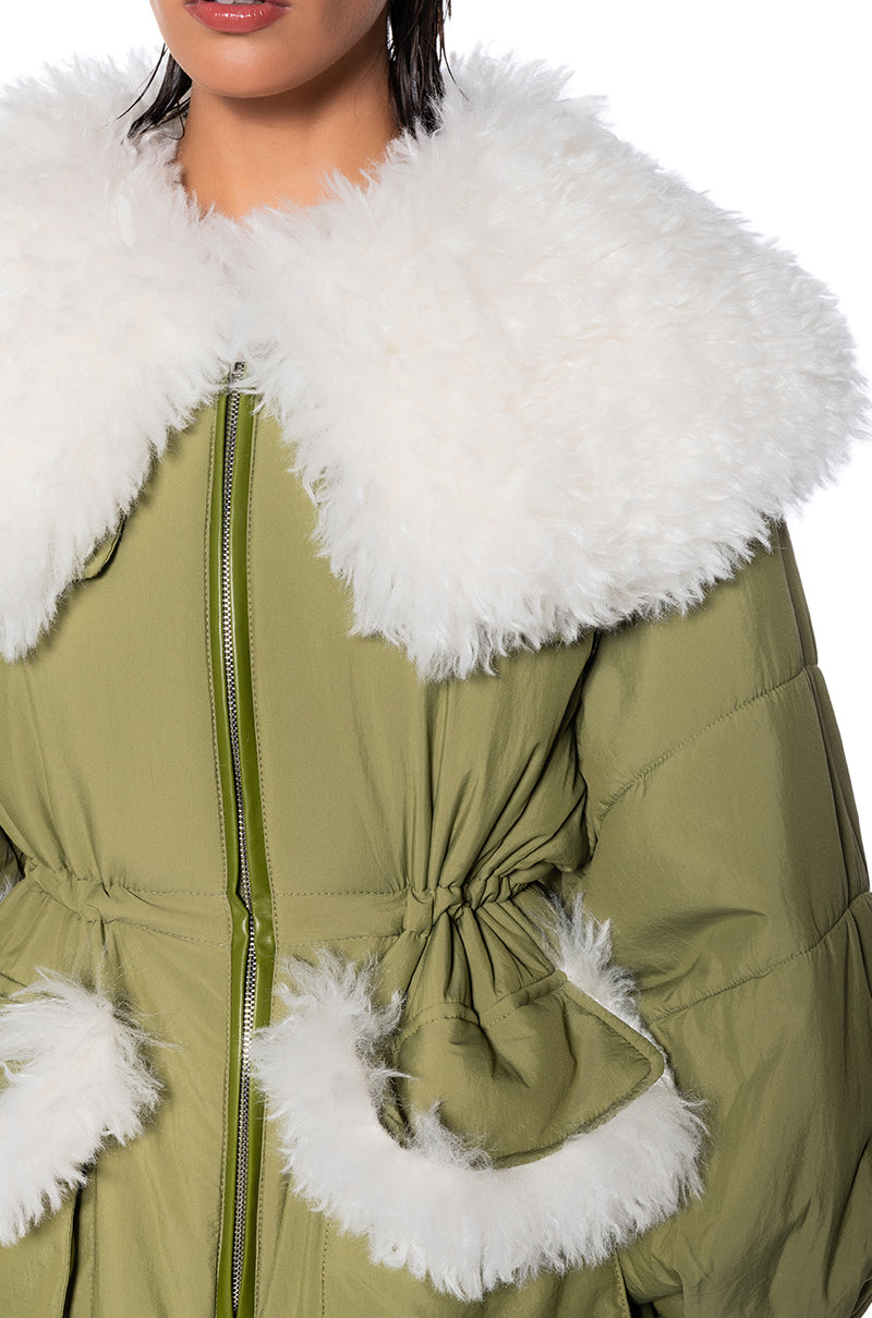 SOPH COZY NYLON SHERPA COAT