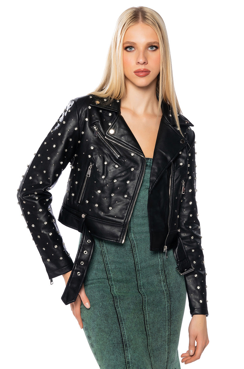 AZALEA WANG WREN EMBELLISHED MOTO