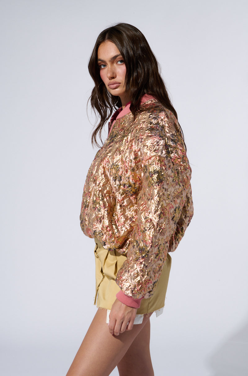 OLLARI BROCADE BOMBER