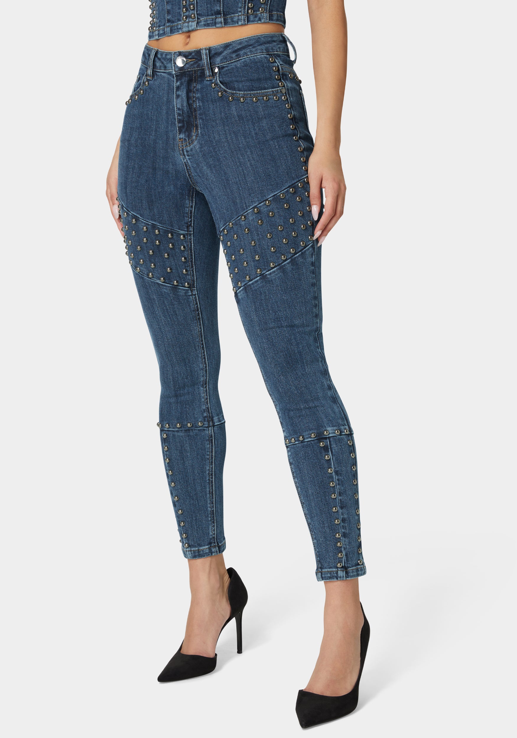 Natural Waist Skinny Leg Jeans