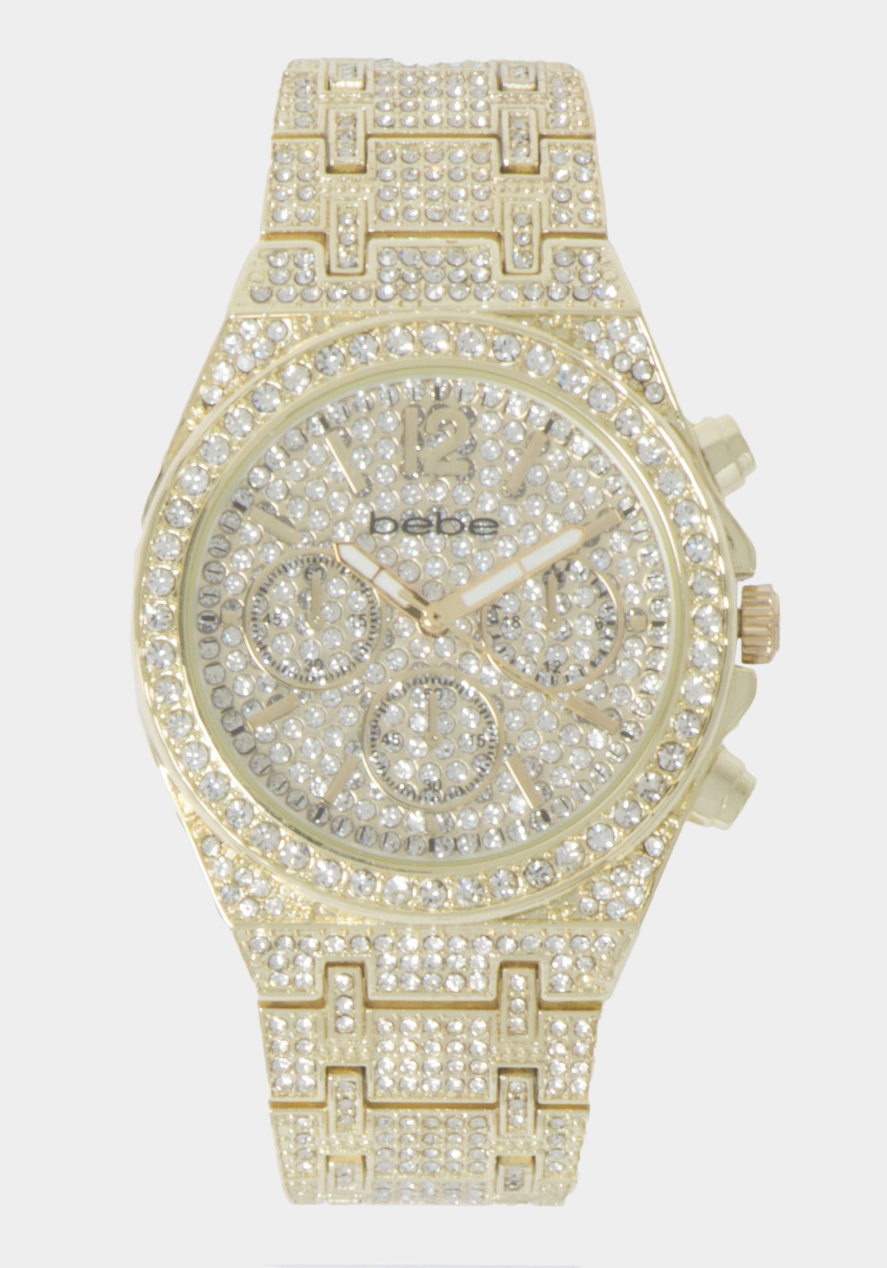 Full Pave Crystal Dial Crystal Bezel Watch