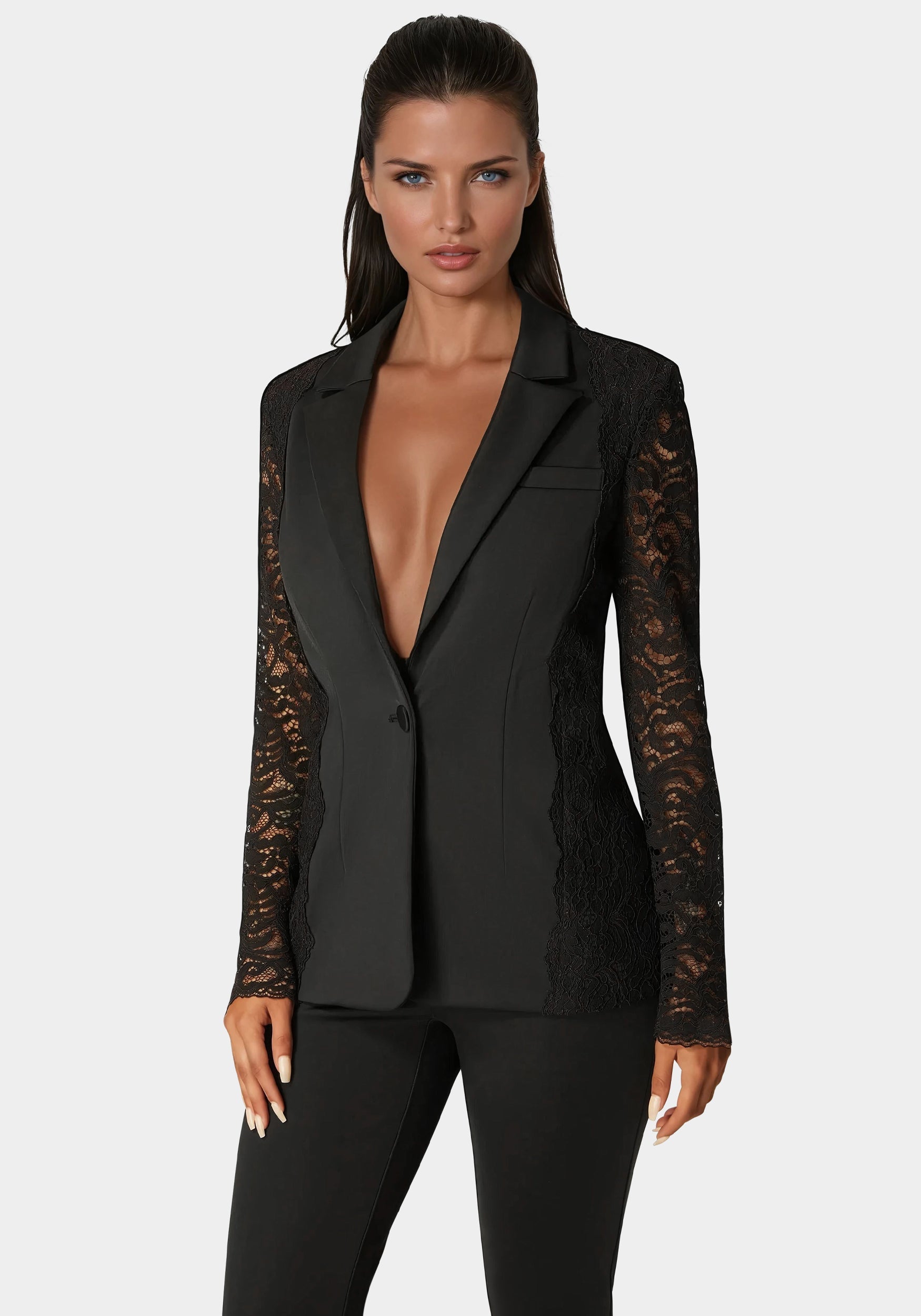 Scuba Tailored Lace Blazer