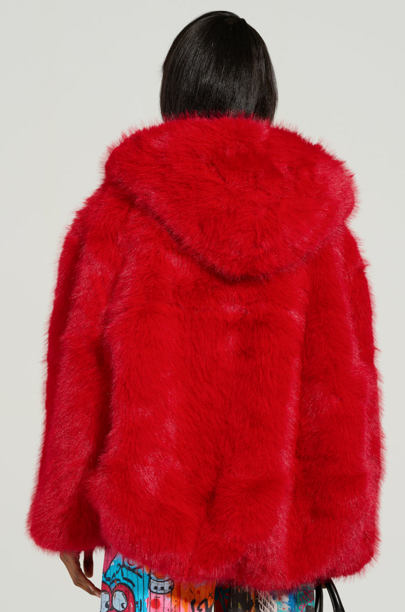 LOOK AT ME NOW HOODED FUR BOMBER