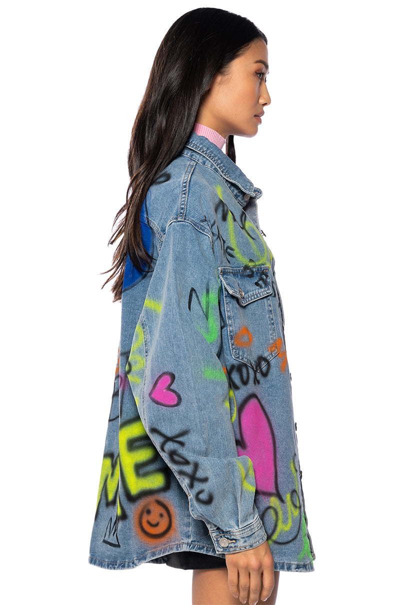 HEAVY HITTER OVERSIZED DENIM JACKET