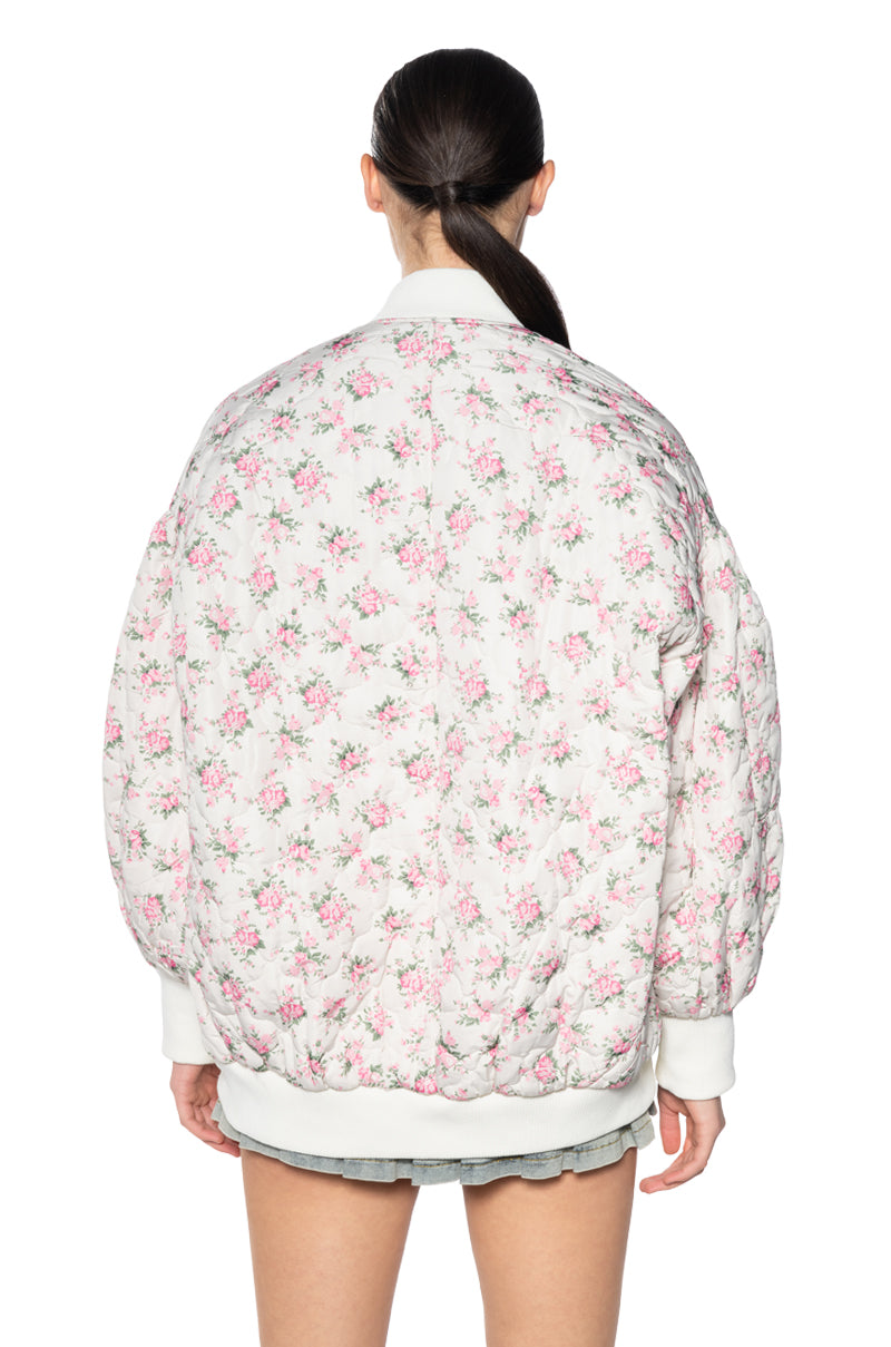 PALACE DRIVE FLORAL OVERSIZED BOMBER