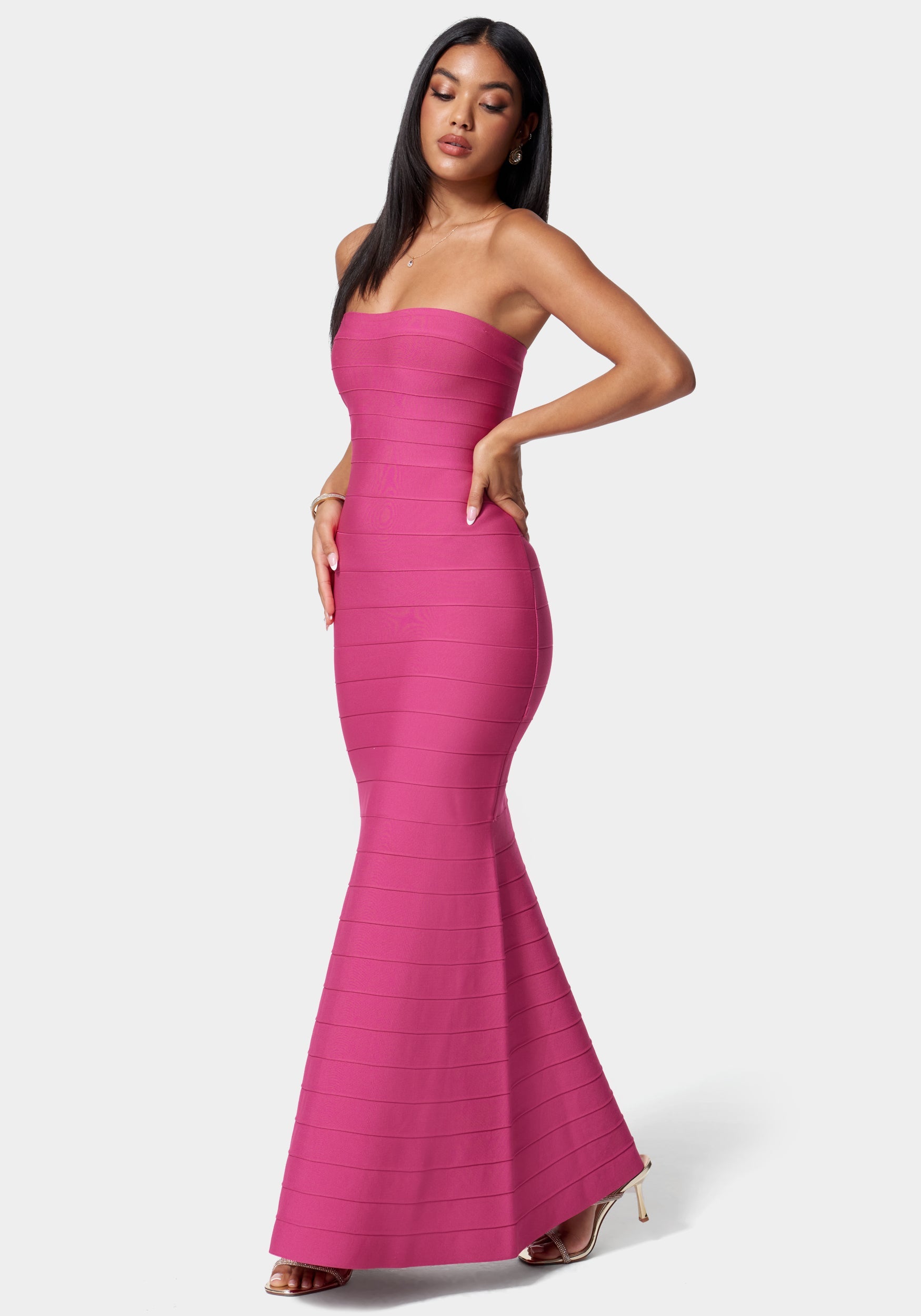 Luxe Bandage Strapless Gown