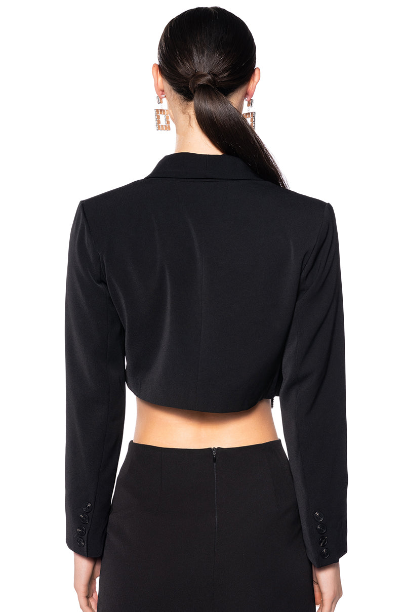 KATY EMBELLISHED CROPPED BLAZER