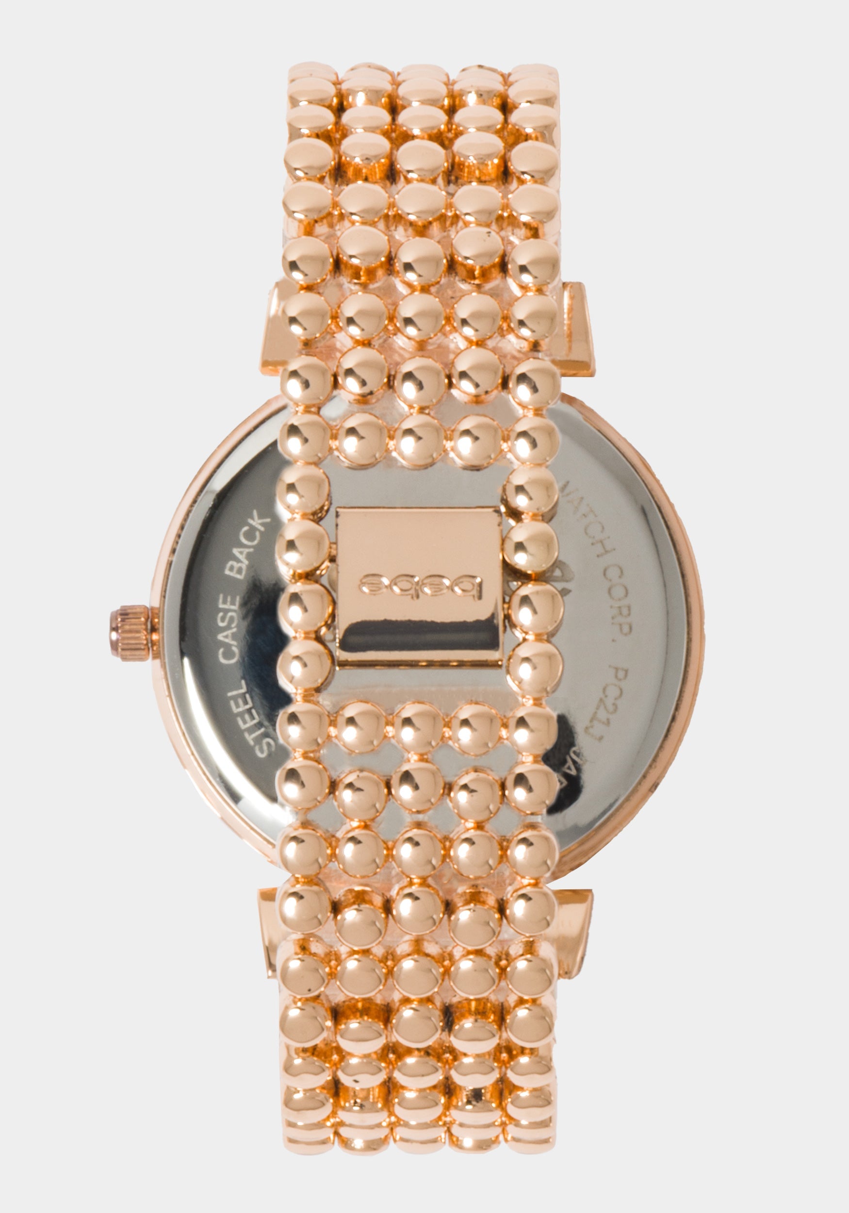 Rose Dial Crystal Bezel Watch