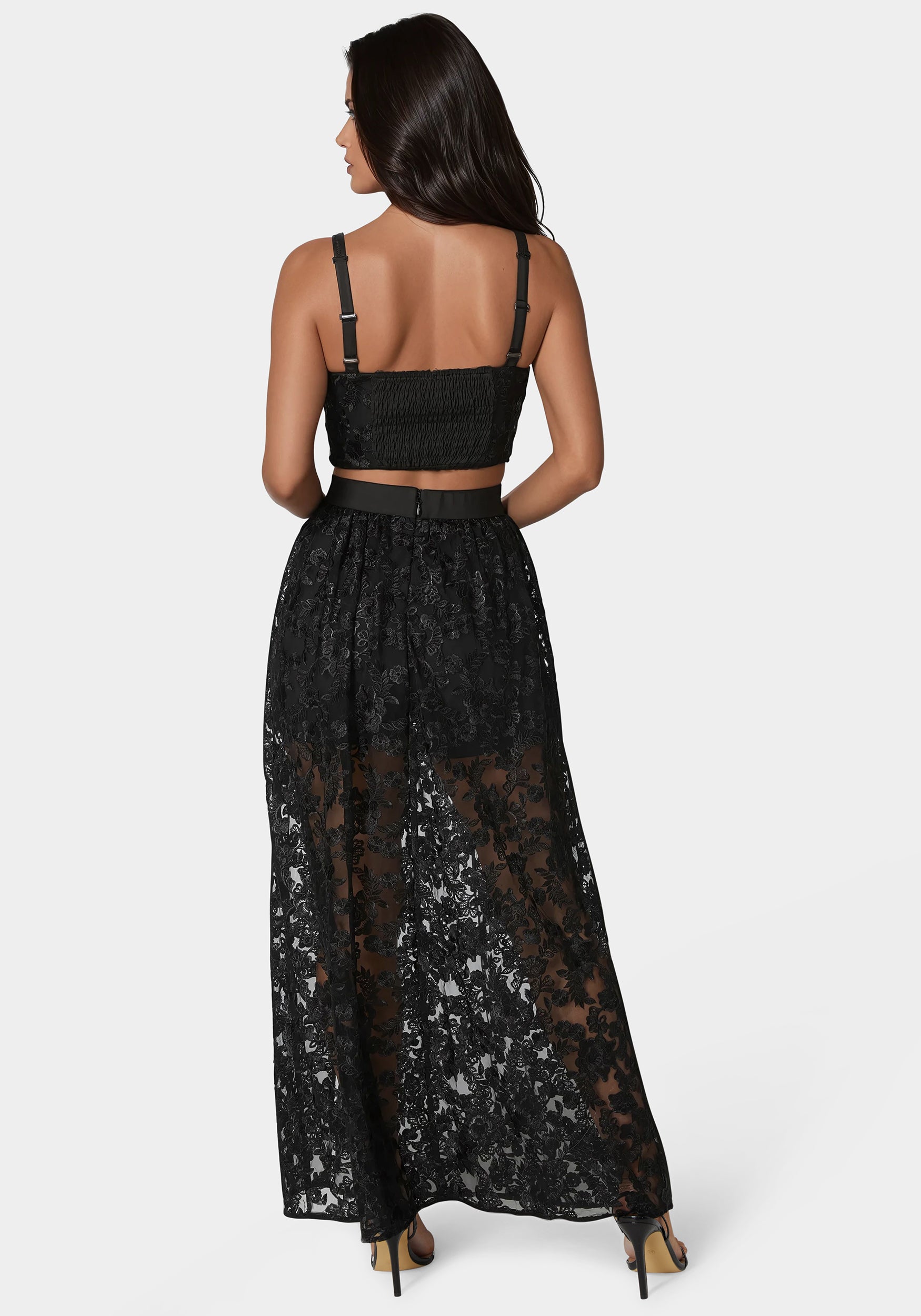 Two Piece Embroidered Gown