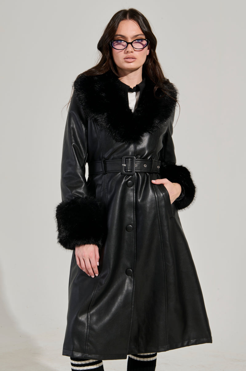 KAYA FUR TRIM TRENCH