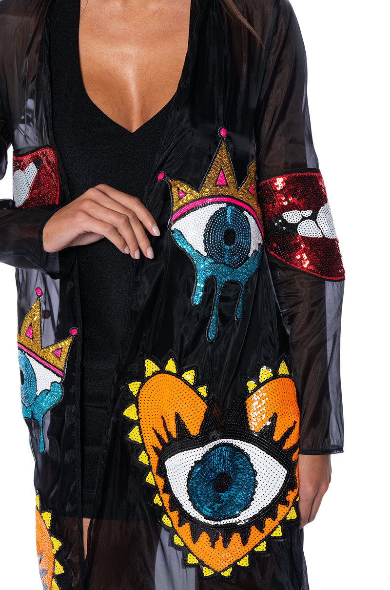 EYES WIDE SHUT SEQUIN HOLIDAY DUSTER