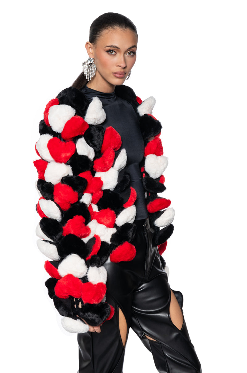 QUEEN OF HEARTS PLUSH CARDIGAN