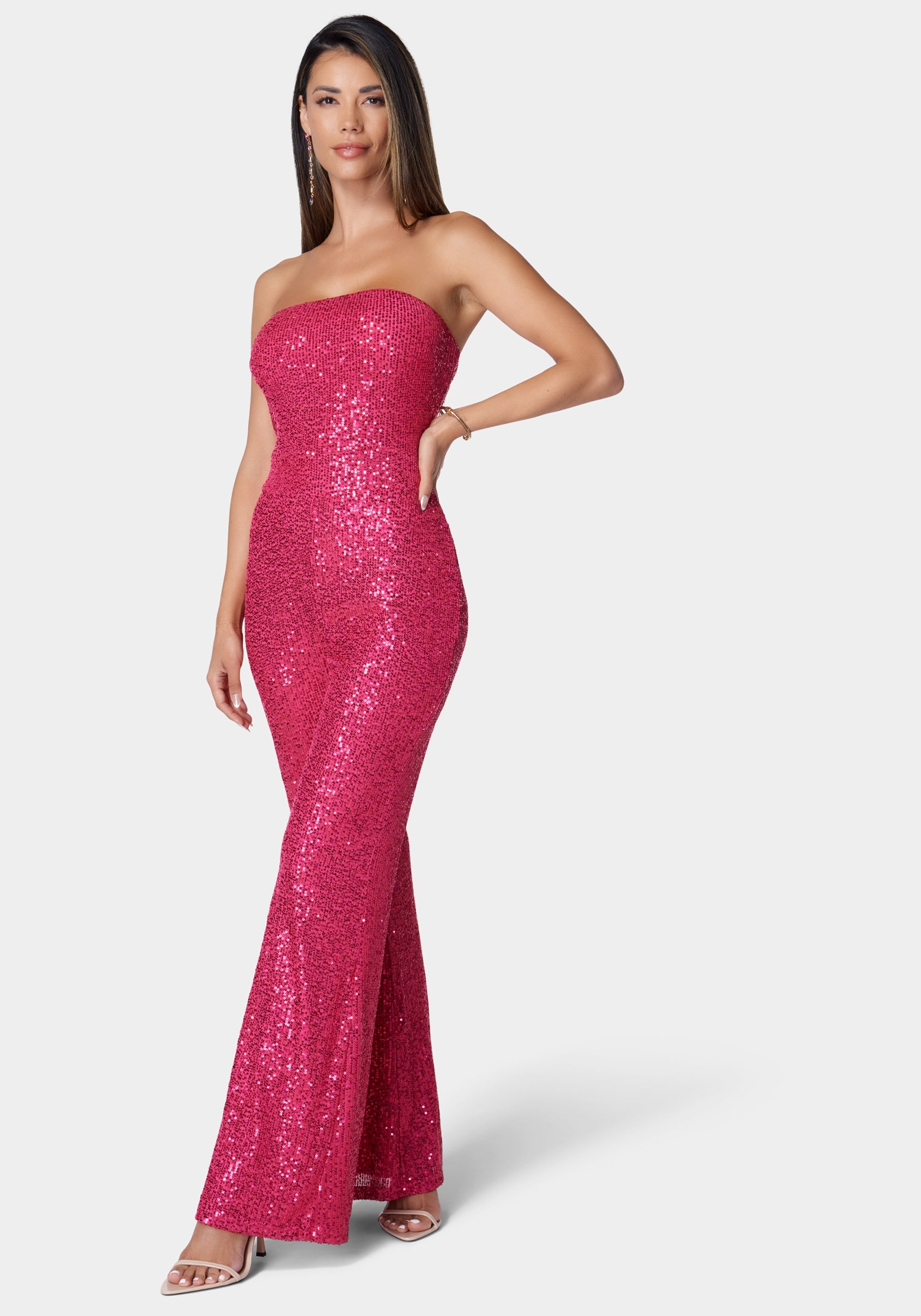 Strapless Sequin Jumpsuit