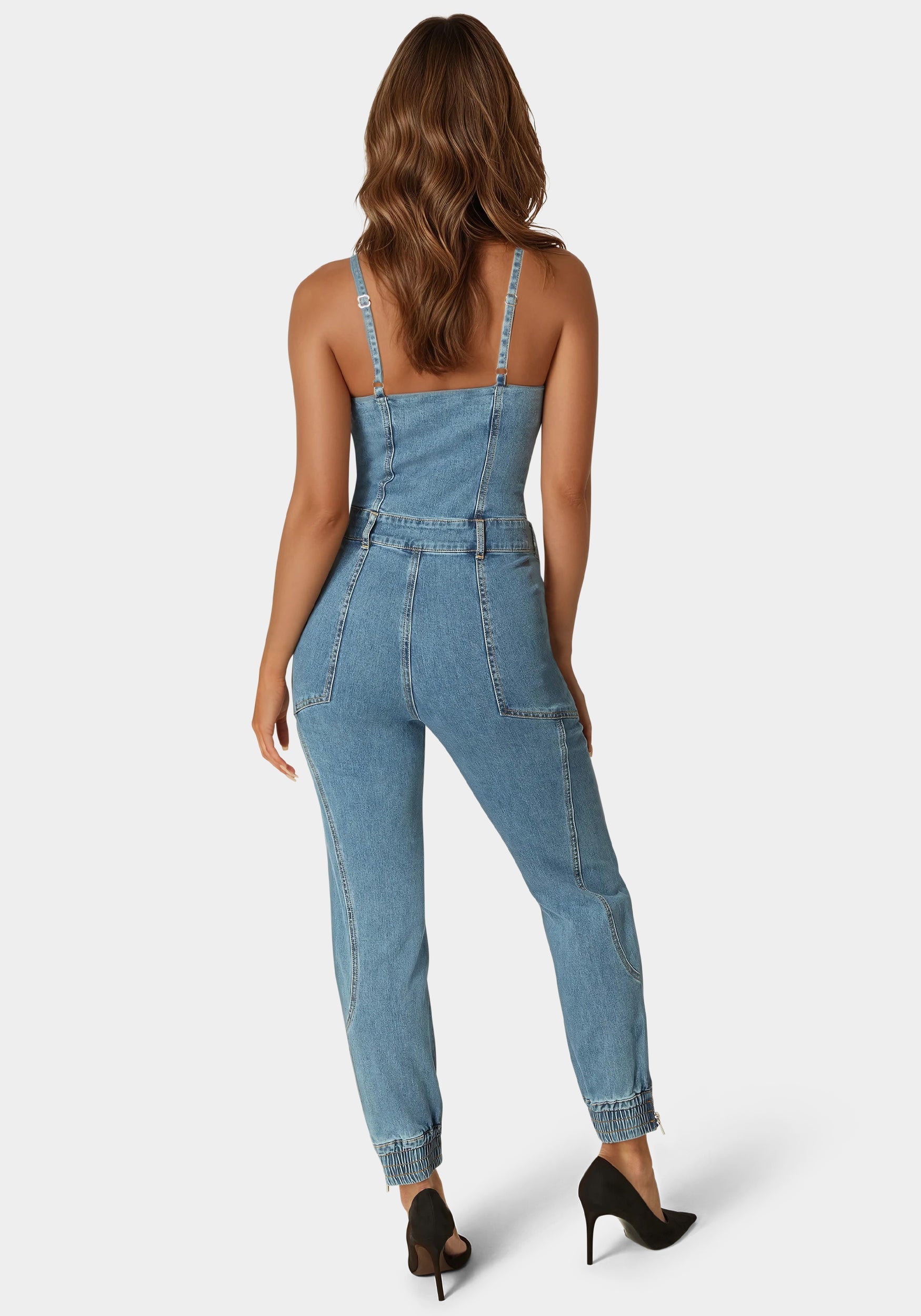 Denim Jogger Jumpsuit