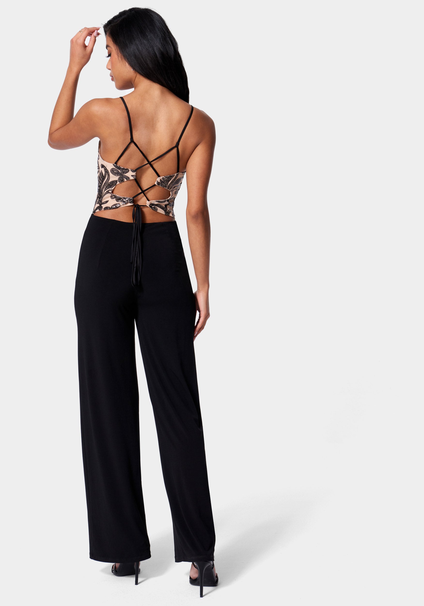 Sparkle Mesh Jumpsuit