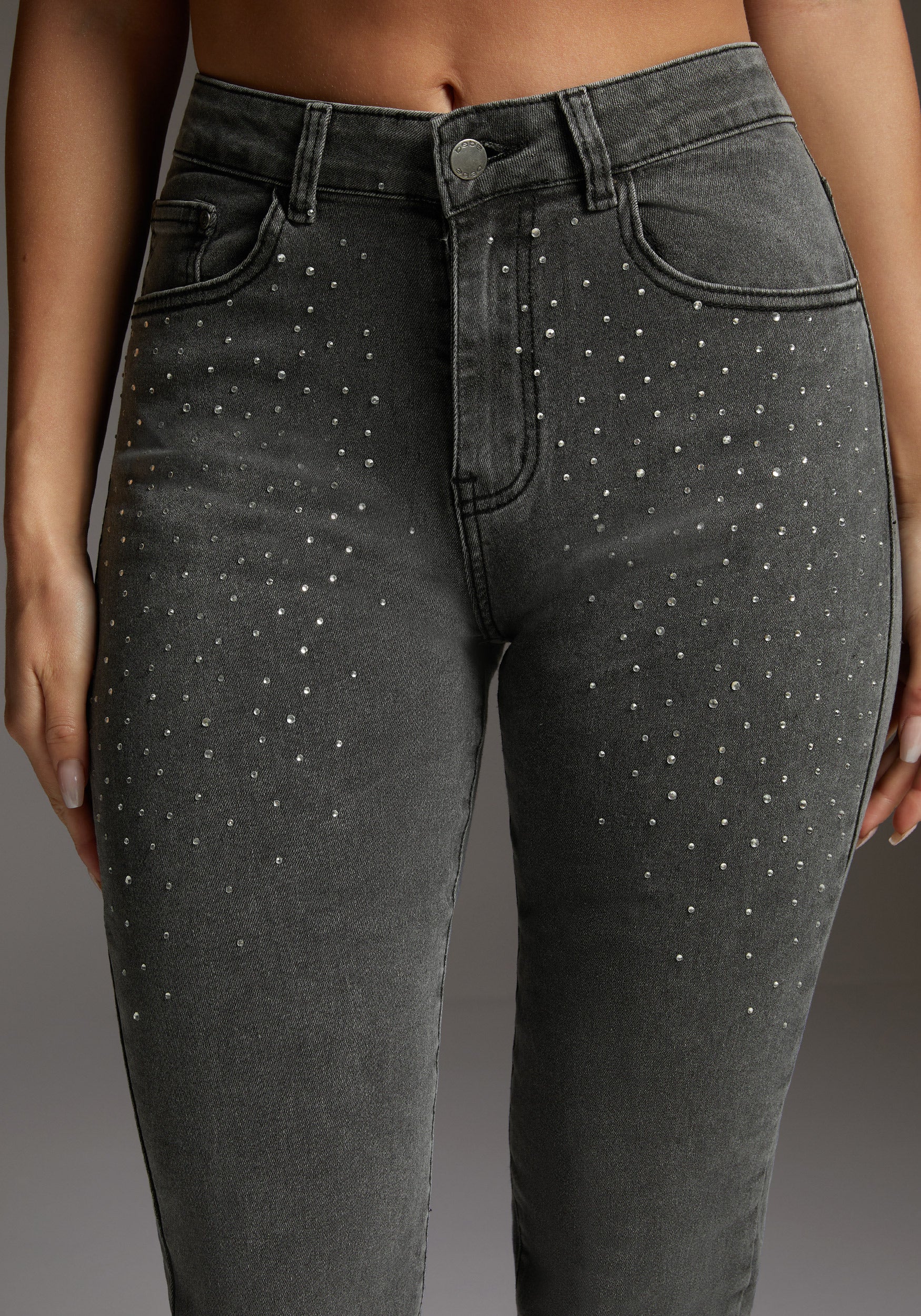 The Skinny With Rhinestone Details