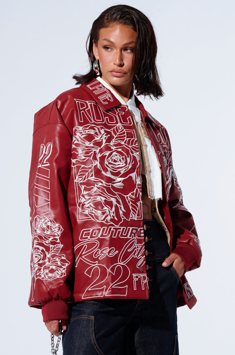 ROSE CITY EMBROIDERED BOMBER