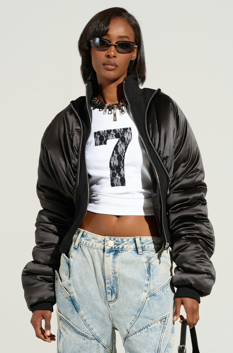 ELECTRA SATIN EFFECT BOMBER