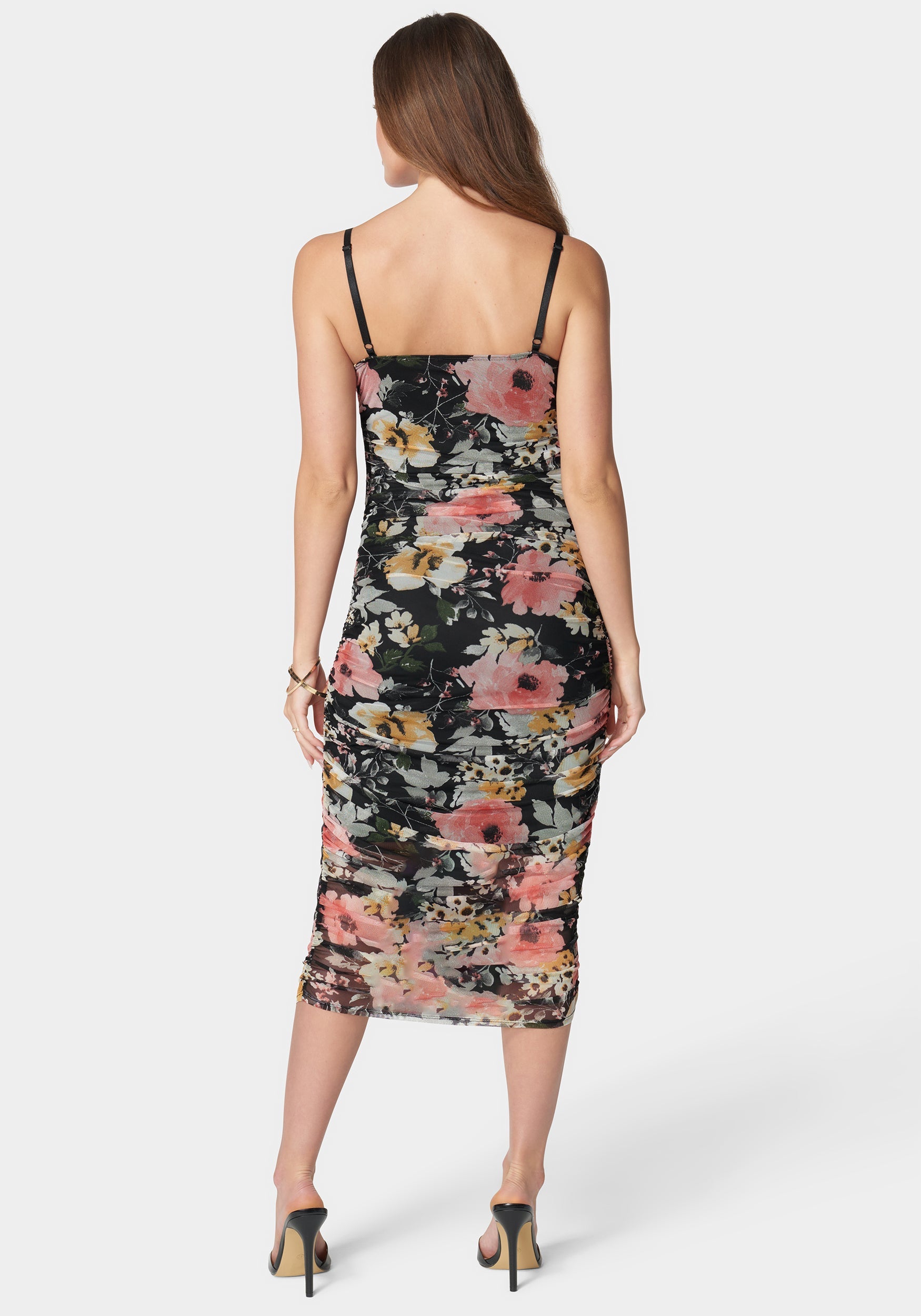 Floral Tube Mesh Dress