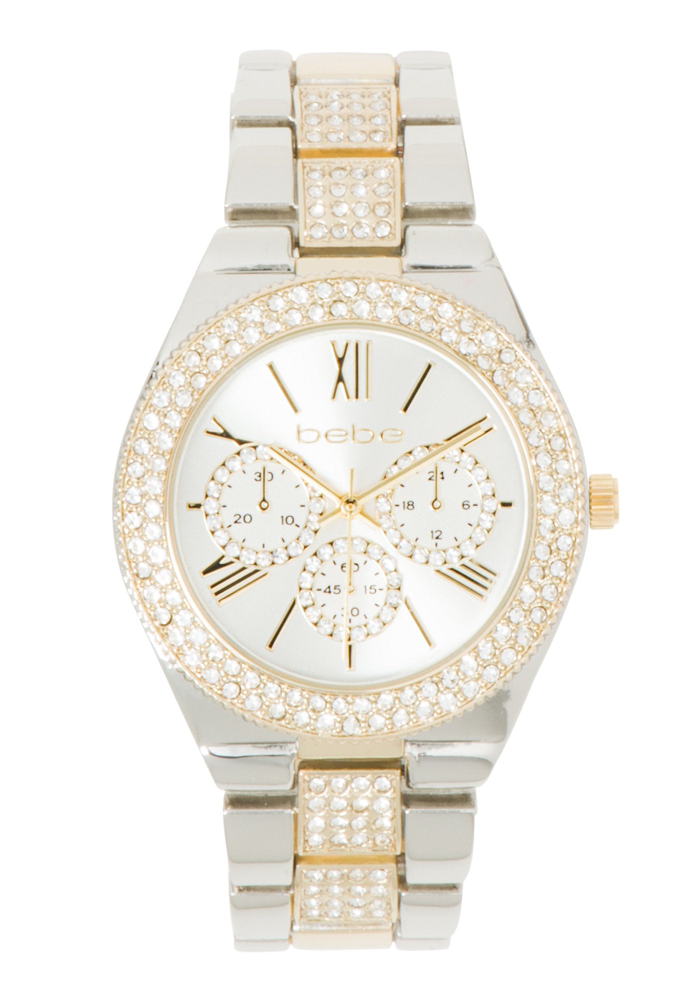 Two Tone Rhinestone Pave Watch