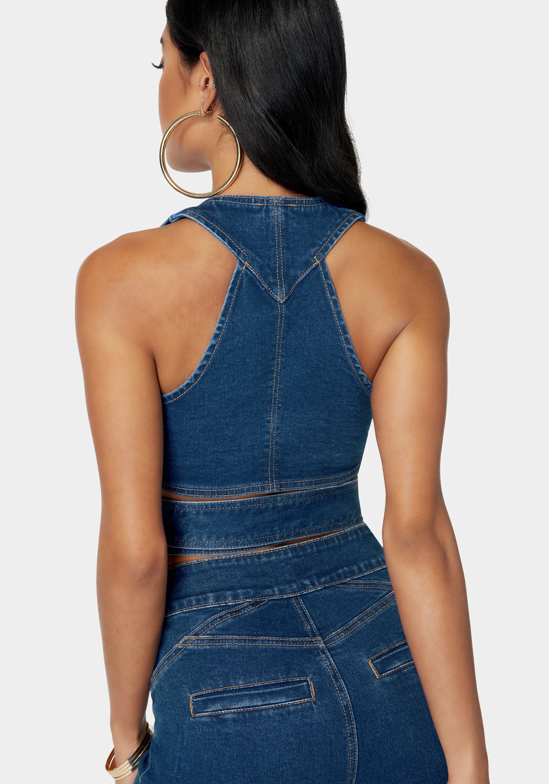 Wrap Denim Top