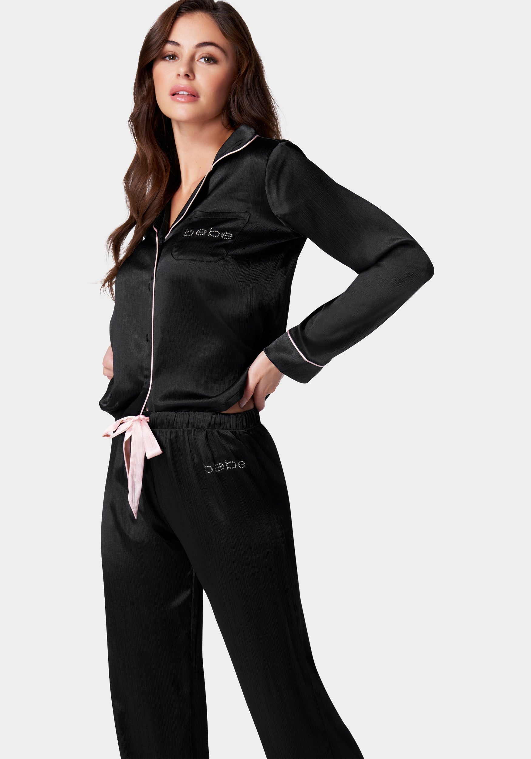 Luxury Textured Charmeuse Pajama Set