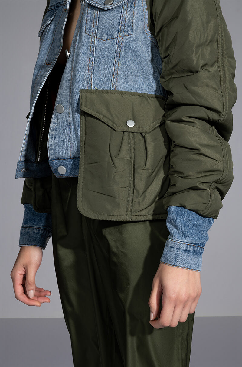 NYLON DENIM JACKET