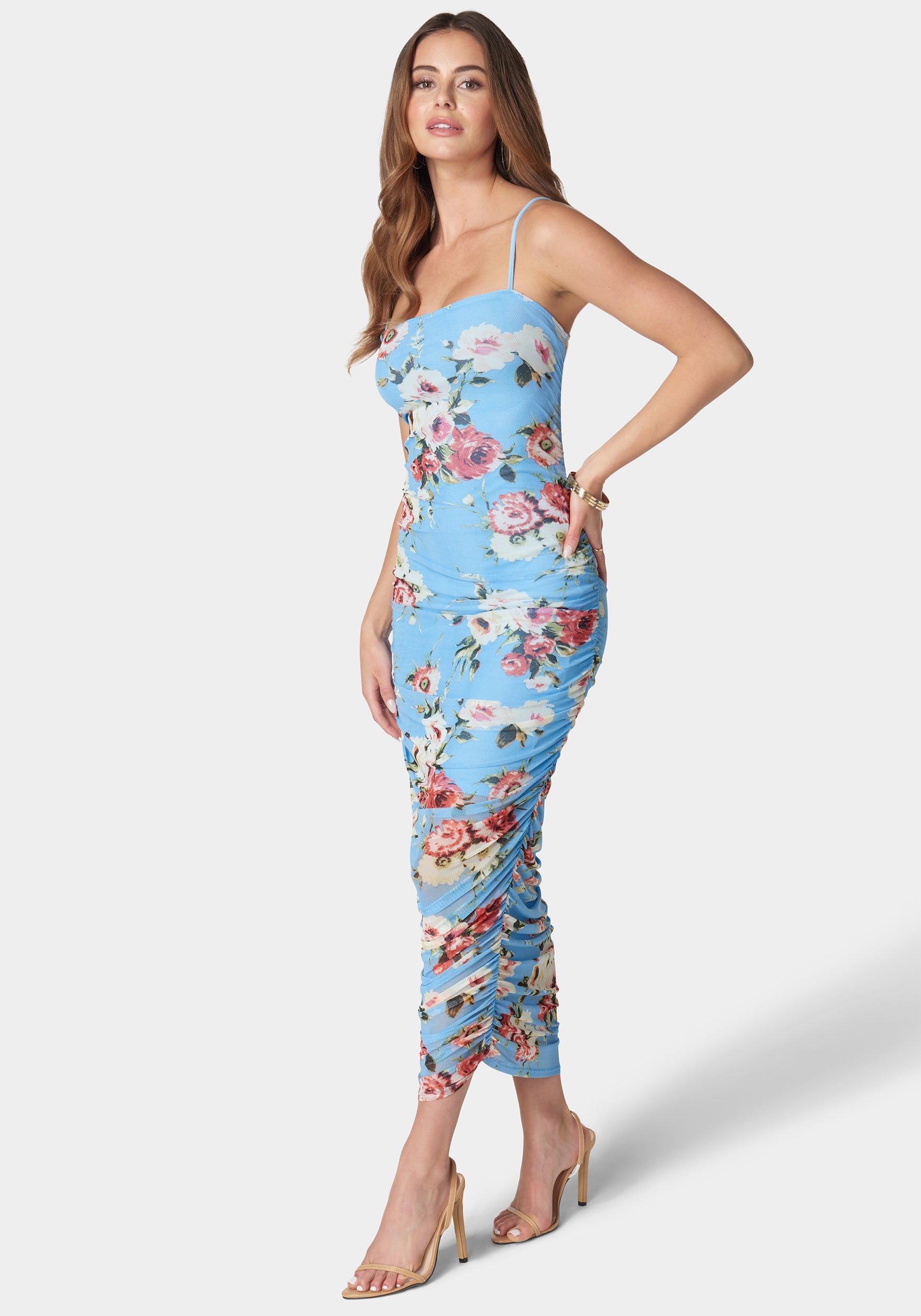 Floral Tube Mesh Dress