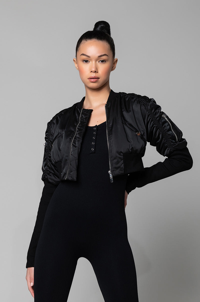 BABBS SKINNY ARM BOMBER JACKET