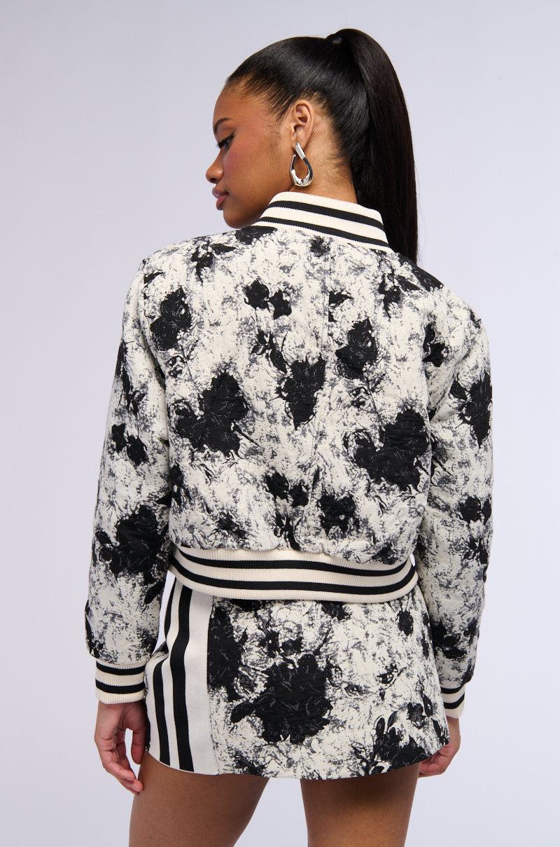 KICKBACK BROCADE BOMBER