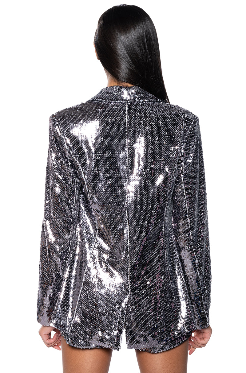 HANSEL HOLIDAY SEQUIN FITTED BLAZER