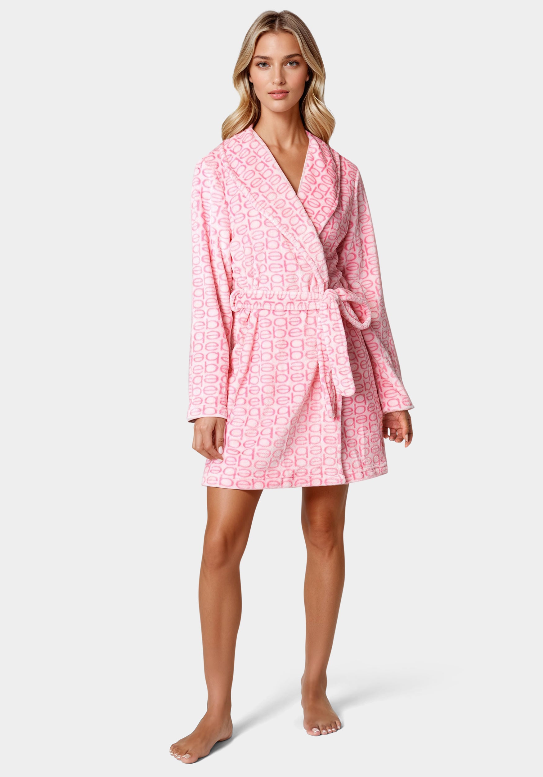 Printed Plush Robe