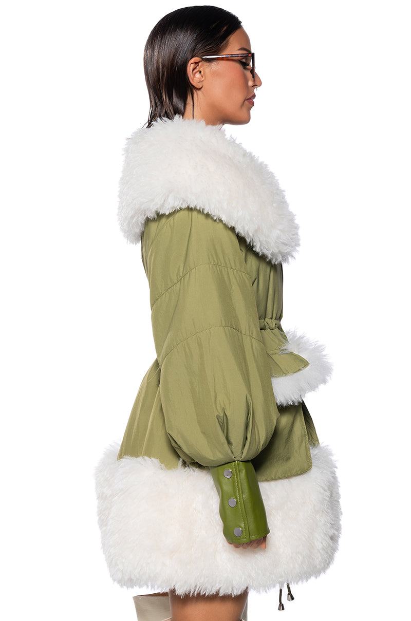 SOPH COZY NYLON SHERPA COAT