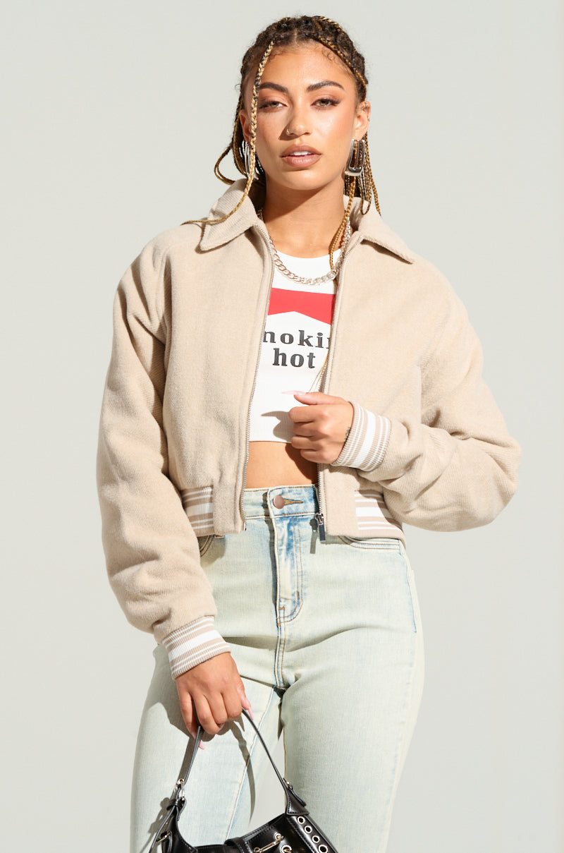 LIA WOVEN BOMBER