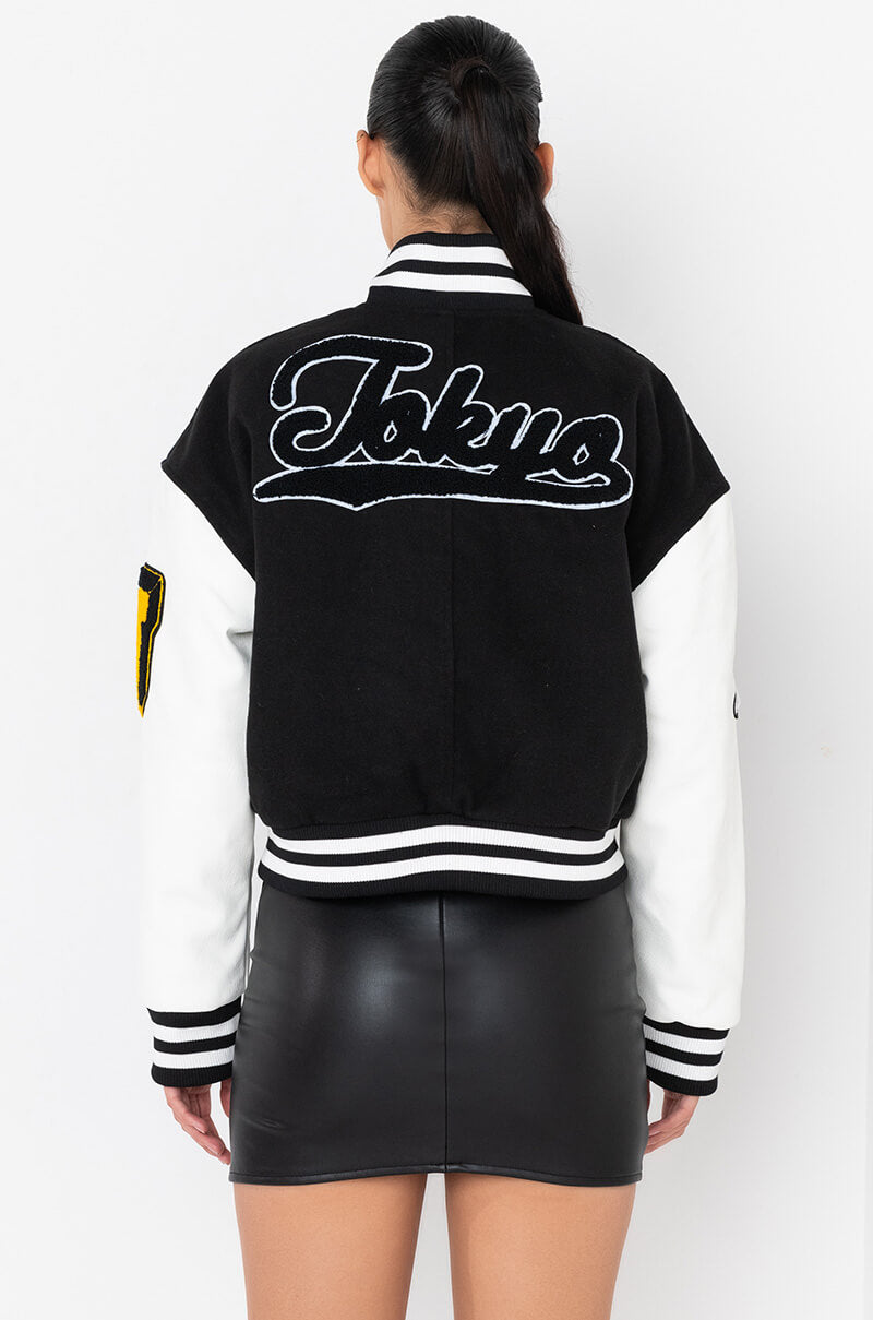 KEEP IT CLASSIC PATCH VARSITY JACKET