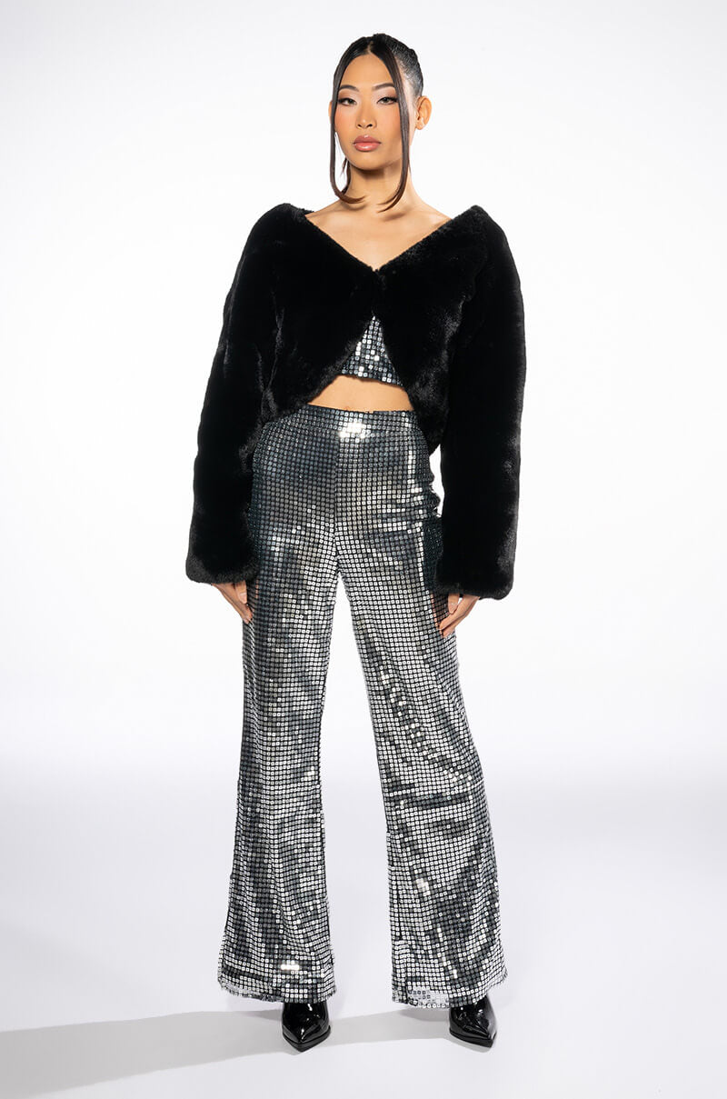 JACQUELINE CROPPED FAUX FUR