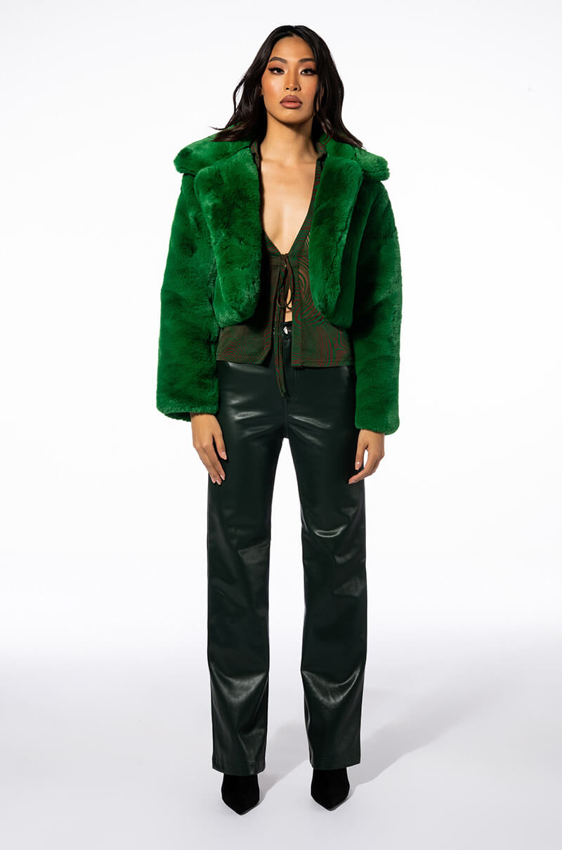 MI AMOR PLUSH FAUX FUR JACKET
