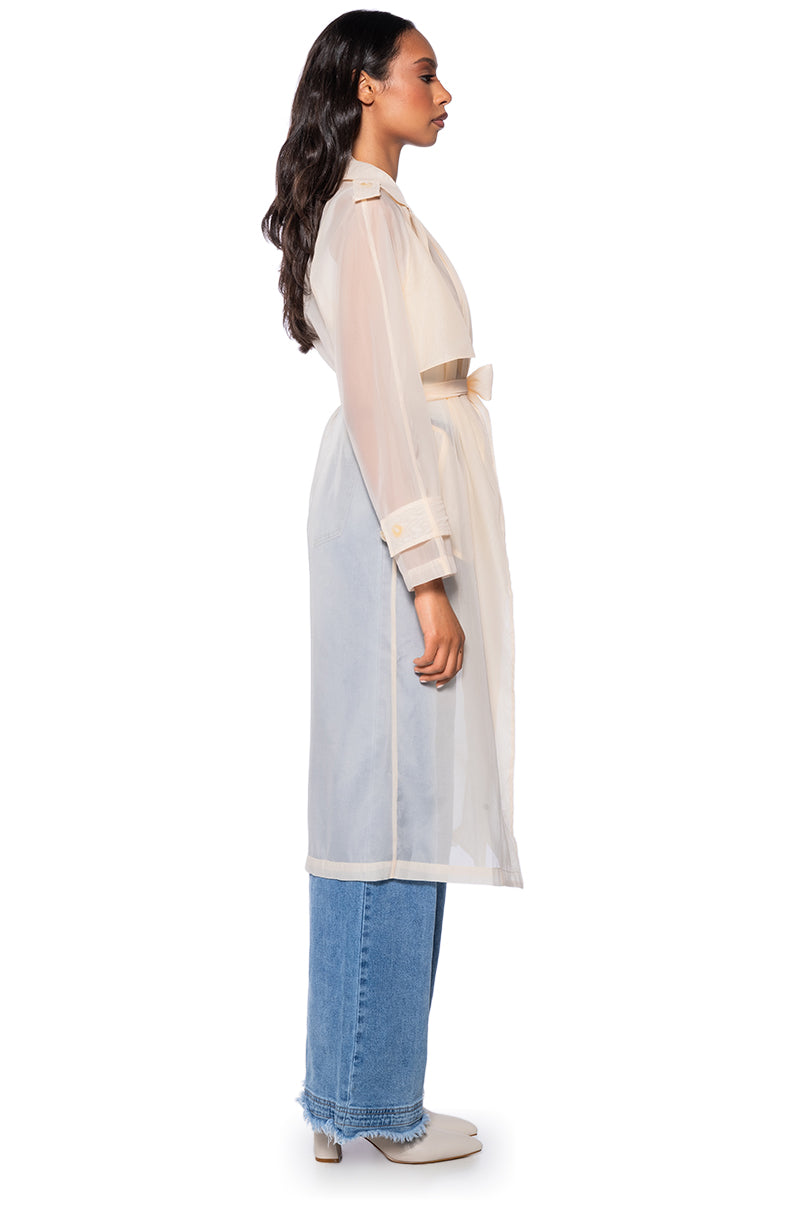 CHIFFON CHATEAU MESH TRENCH