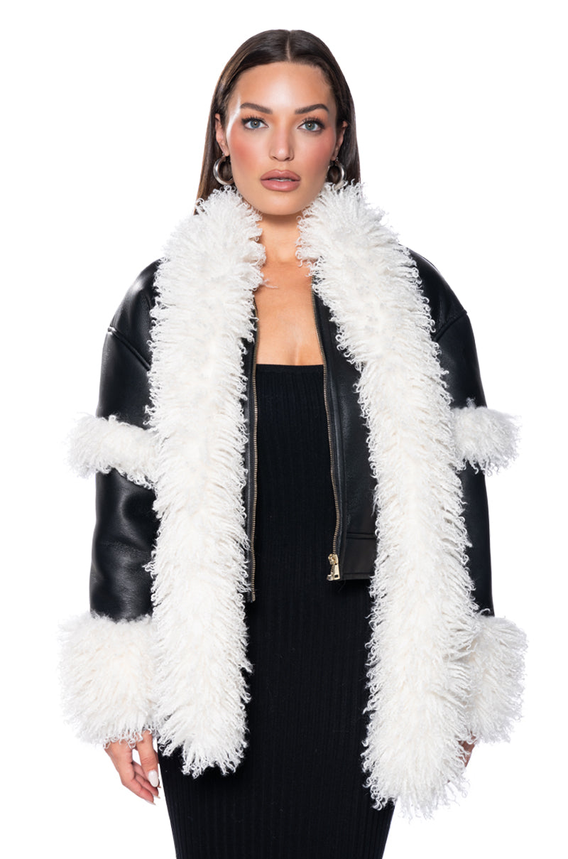 ASPEN GLOW UP FAUX FUR COAT