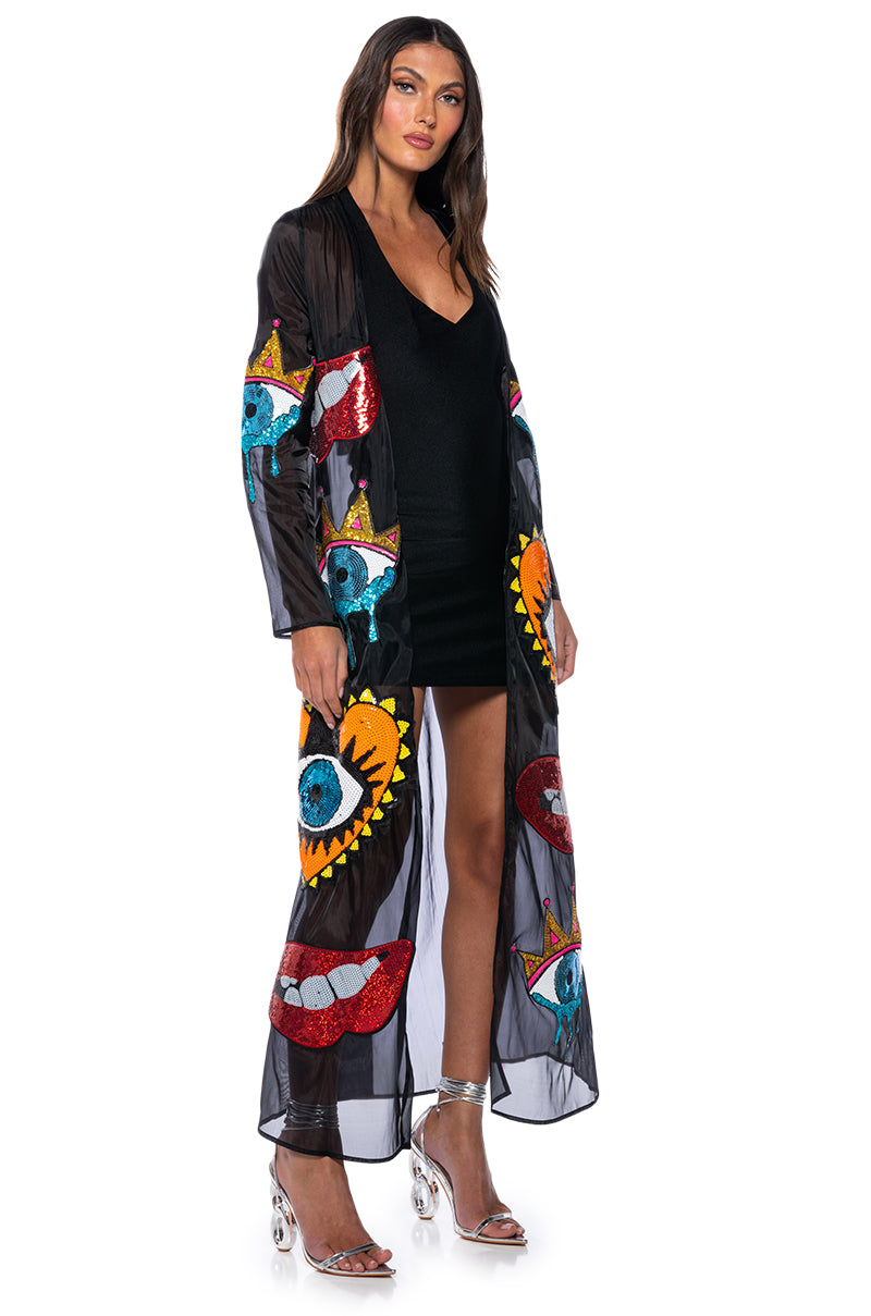 EYES WIDE SHUT SEQUIN HOLIDAY DUSTER