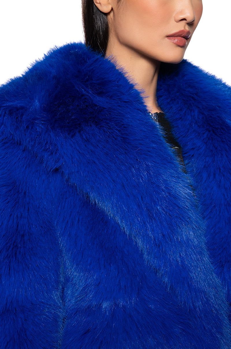 BUSINESS CASUAL FAUX FUR COAT