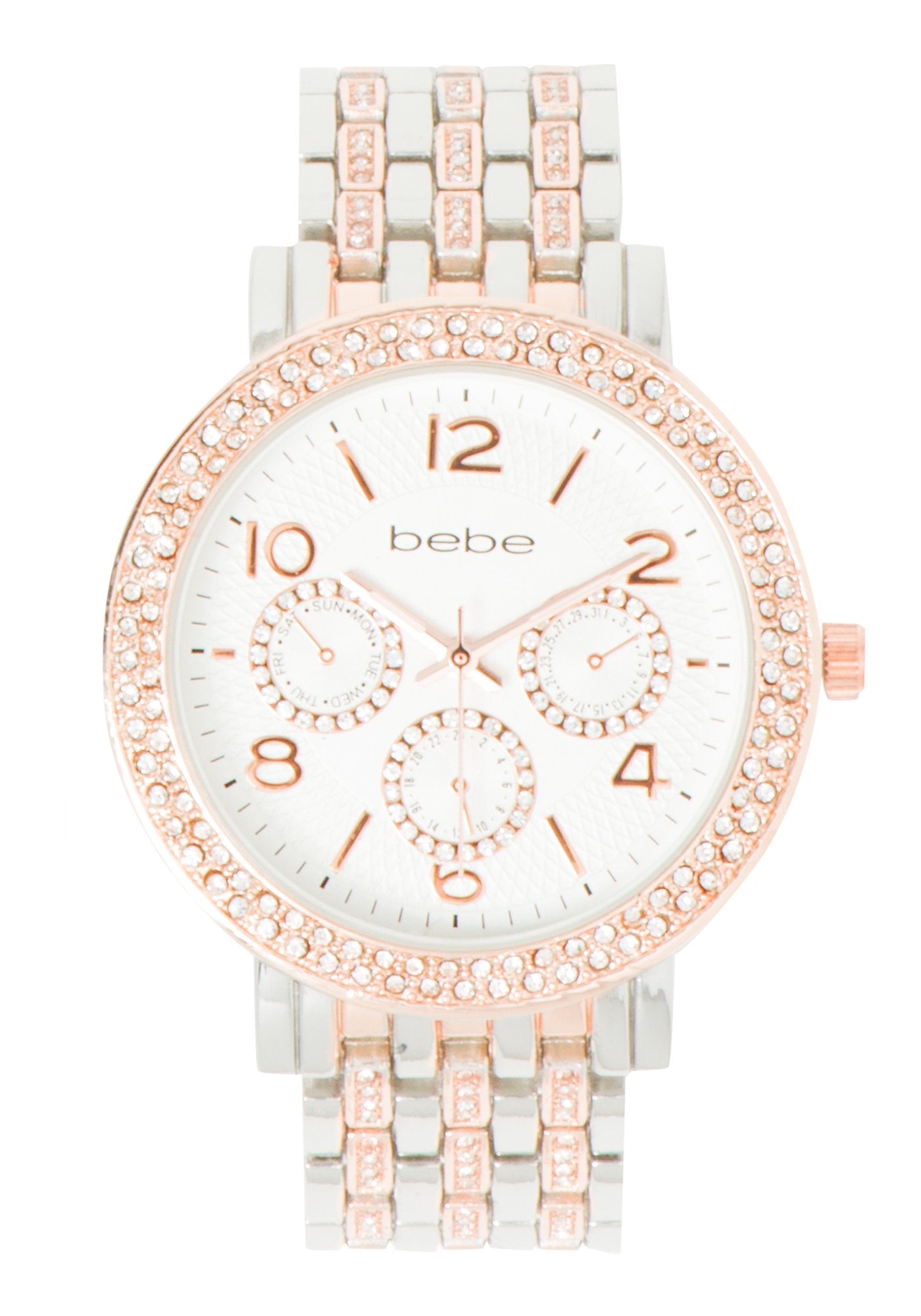 Bebe Two Tone Crystal Watch