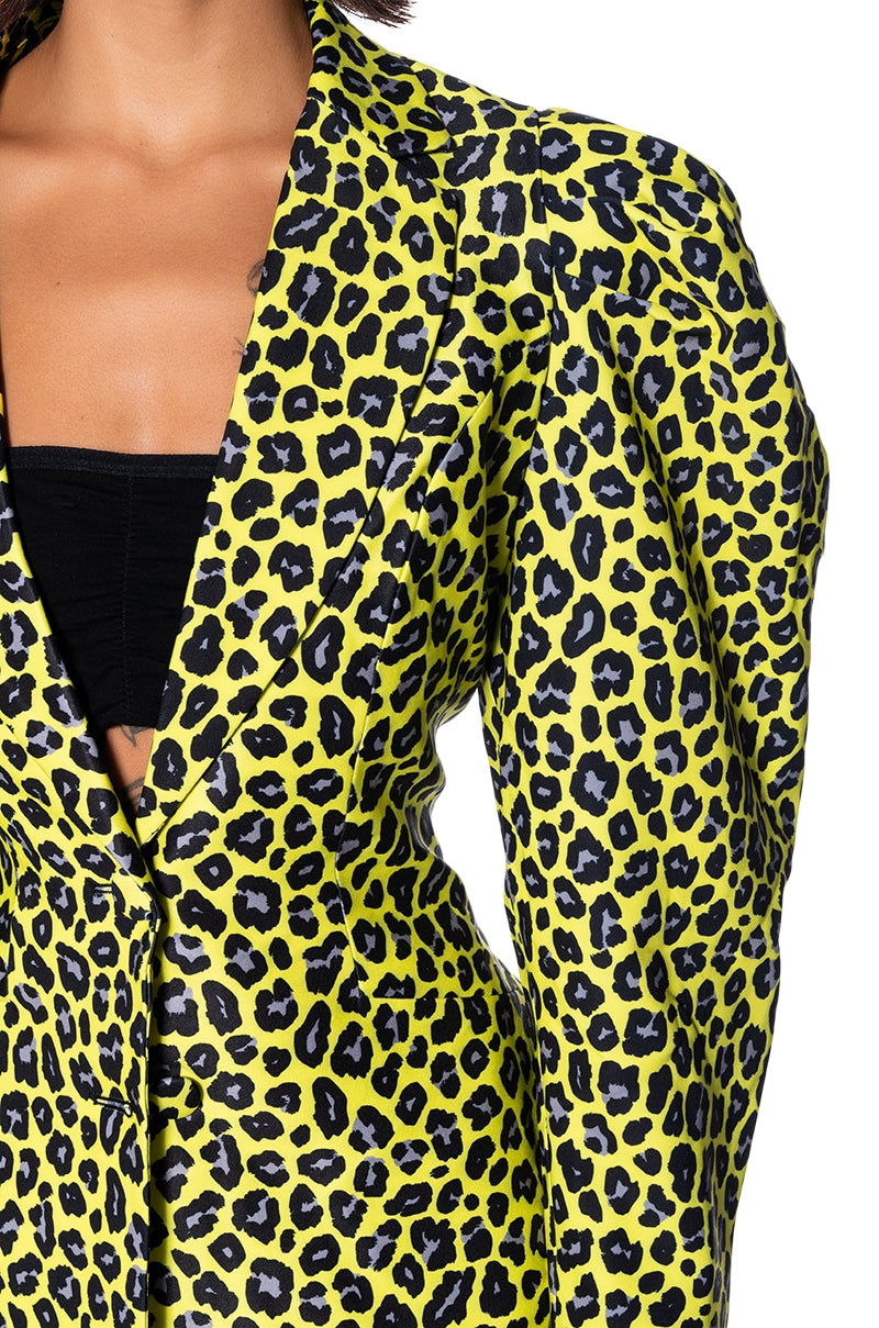 WILD SIDE YELLOW CHEETAH BLAZER