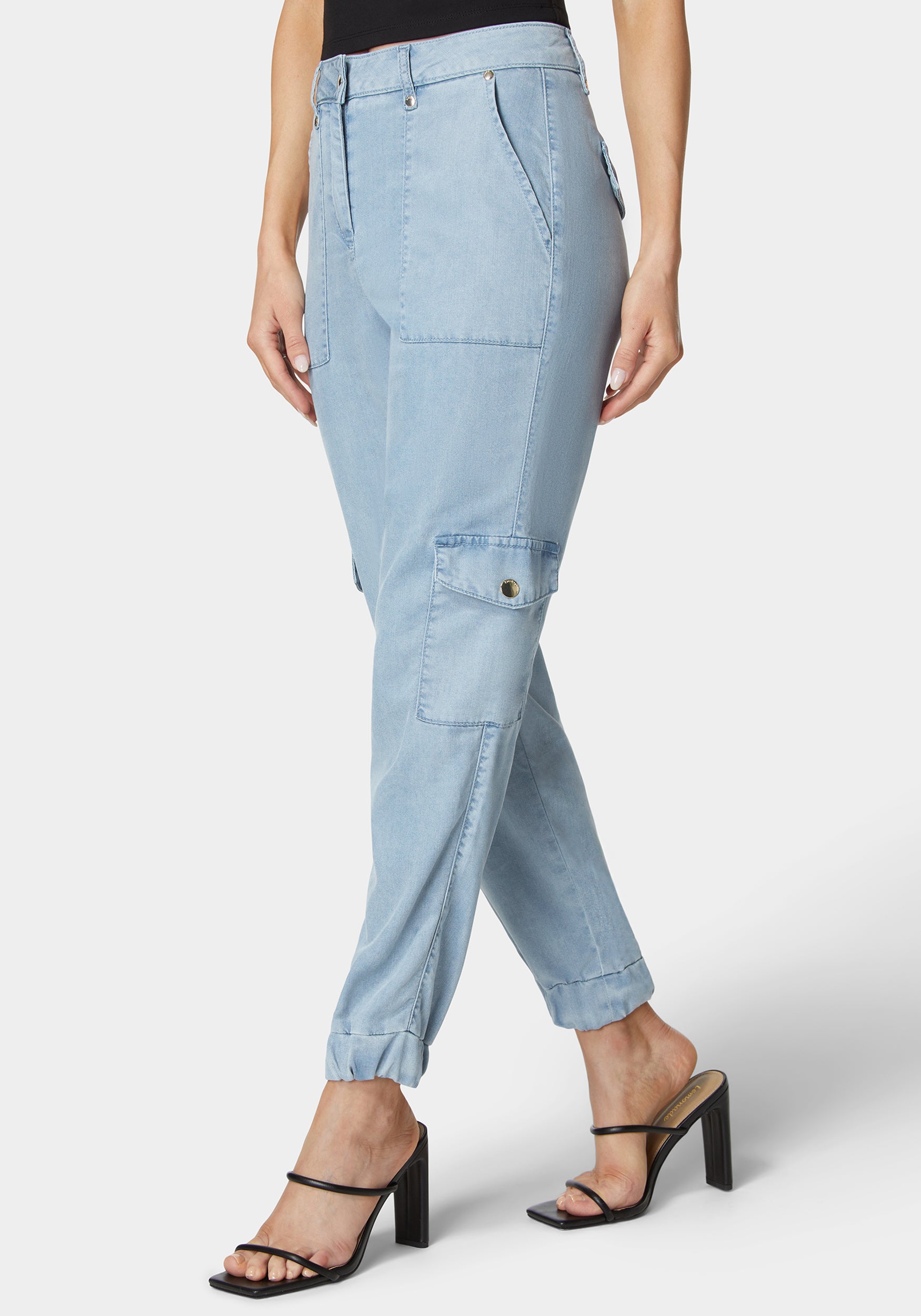 Natural Waist Utilitarian Tencel Jogger Pant