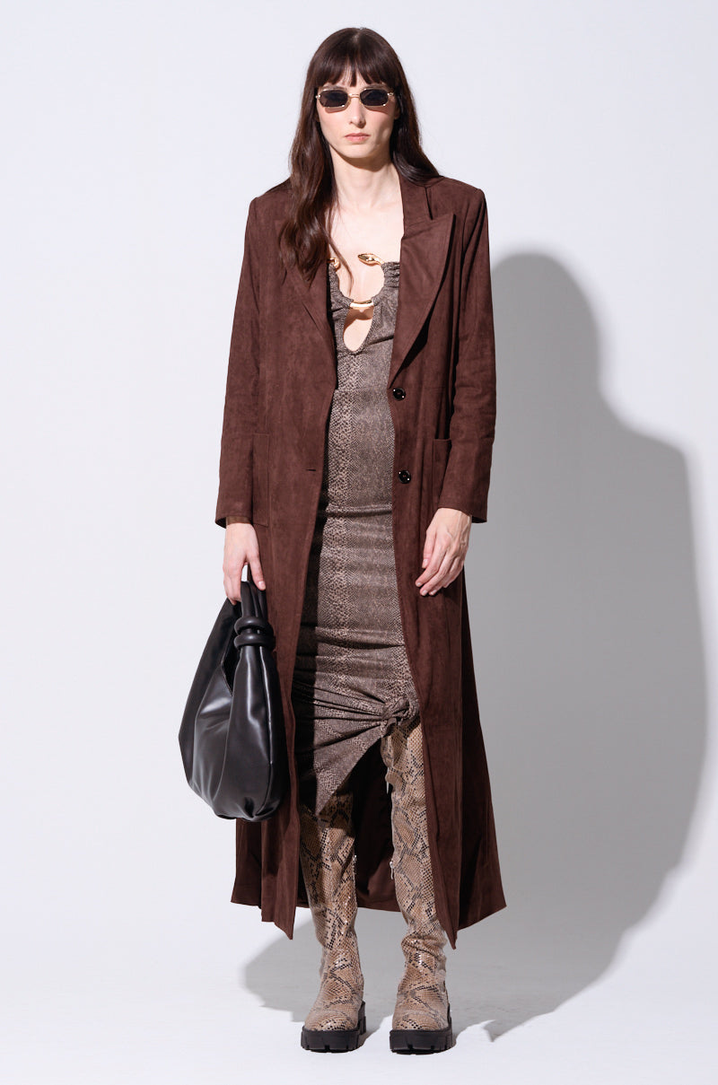 VERO SUEDE EFFECT TRENCH