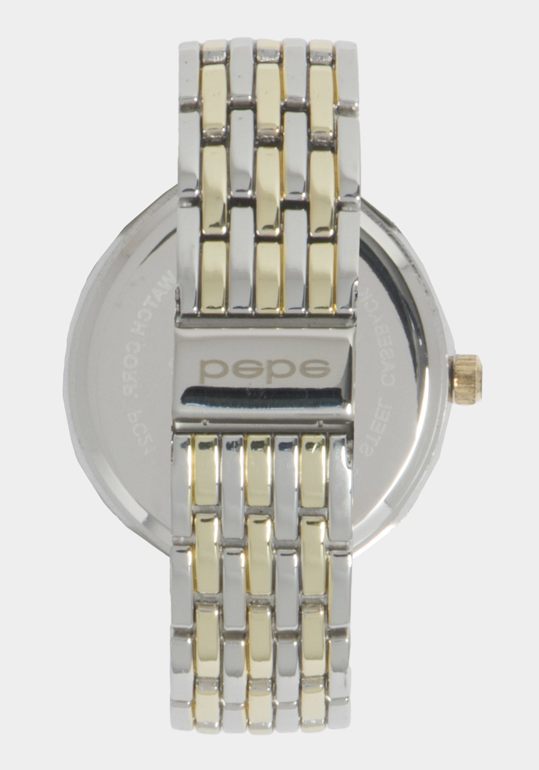 Silver Dial Crystal Bezel Watch